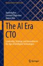 "The AI Era CTO: Leadership, Strategy, and Innovation in the Age of Intelligent Technologies." Autoren: Jianfeng Ren, Soledad D'Agostino, Junwei Han. Blaues Gittermuster auf orangefarbenem Hintergrund.