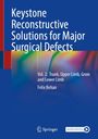 Text: "Keystone Reconstructive Solutions for Major Surgical Defects, Vol. 2, Felix Behan." Logo von Springer unten. Hintergrund bunt.