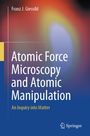 "Atomic Force Microscopy and Atomic Manipulation" in Weiß. Hintergrund: Unscharfe, bunte Farbverläufe. Unten Springer-Logo.