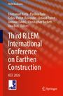„Third RILEM International Conference on Earthen Construction ICEC 2026“, rote Hintergrundgrafik, RILEM-Logo.