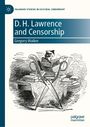 "D. H. Lawrence and Censorship" von Gregory Walker. Illustration: Person mit Schere und Büchern am Tisch.