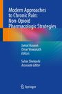 Buchcover: "Modern Approaches to Chronic Pain: Non-Opioid Pharmacologic Strategies." Blaue und orange Farbflächen.