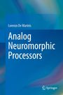 Text: "Lorenzo De Marinis, Analog Neuromorphic Processors". Unten rechts ein Springer-Logo. Hintergrund blau-grün.