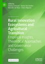 Titel: "Rural Innovation Ecosystems and Agricultural Transition"; Herausgeber: Gianluca Brunori et al.; Grüner Hintergrund.