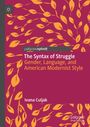 Buchtitel: "The Syntax of Struggle: Gender, Language, and American Modernist Style". Autor: Ivana Culjak. 

Karmesines Laubmuster.