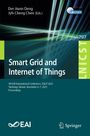 "Smart Grid and Internet of Things" steht in großen Buchstaben. Wissenschaftliches Cover mit farbigen Linien und Logos.