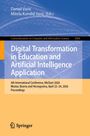 Buchtitel in Weiß: "Digital Transformation in Education and Artificial Intelligence Application". Springer-Logo unten.