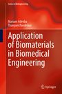 „Application of Biomaterials in Biomedical Engineering“ von Mariam Adeoba und Thanyani Pandelani, roter Hintergrund.
