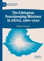 „The Ethiopian Peacekeeping Missions in Africa, 1960–2010“ von Shimeles Lewoye. Blaues Design mit einer Karte.