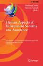 Titel: Human Aspects of Information Security and Assurance. Rotes und oranges Design, Kugel mit farbigen Bändern.