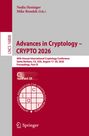 Ein Buchcover mit den Titeln "Advances in Cryptology - CRYPTO 2026" und "Part IX", sowie dem Logo der "International Association for Cryptologic Research".