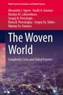 Text: "The Woven World: Complexity Crisis and Global Futures." Autoren: Alexander I. Ageev et al. Unten ein Springer-Logo. Hintergrund: Netzwerk über Erdoberfläche.