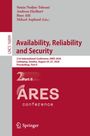 "Availability, Reliability and Security", 21st ARES Conference, Linköping, Sweden, August 24–27, 2026; roter Hintergrund.