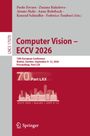 Titel: Computer Vision – ECCV 2026. Konferenzdetails: Malmö, Sweden, September 8–12, 2026. Rotes Design mit Stadt-Silhouette.