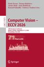 Texts: "LNCS 17071", "Computer Vision – ECCV 2026", "19th European Conference", "Malmö", "Sweden", "September 8–12", "Proceedings, Part LXXI", "Springer". 

Illustration: Silhouette von Gebäuden.