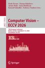 Text: Paolo Favaro, Zuzana Kukelova, Atsuto Maki, Anna Rohrbach, Konrad Schindler, Federico Tombari (Eds.) Computer Vision - ECCV 2026. Eine abstrakte Illustration der Malmö-Skyline.