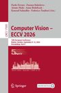 Der Titel „Computer Vision – ECCV 2026“. Darunter eine Skyline von Malmö. Oben sind Namen der Herausgeber auf grauem Hintergrund. Farbschema: Rot und Grau. Logos von Springer und MOREMEDIA.