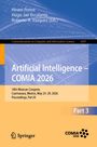 "Artificial Intelligence – COMIA 2026" steht in Weiß auf blauem Hintergrund, mit gelbem Abschnitt unten.
