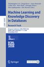 Auf grauem Hintergrund: Titel "Machine Learning and Knowledge Discovery in Databases", europäische Konferenzdetails.