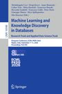 Machine Learning and Knowledge Discovery in Databases. Research Track and Applied Data Science Track, Buch