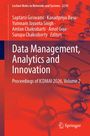 "Data Management, Analytics and Innovation" auf rotem Hintergrund mit verbundene Metallkugeln, unten Springer-Logo.