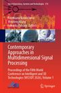 Titel: "Contemporary Approaches in Multidimensional Signal Processing". Drei technische Fotos, Logo links unten.