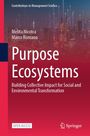 "Purpose Ecosystems" in Weiß auf rotem Hintergrund, darunter eine Stadtansicht bei Nacht mit hellen Lichtern.