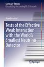 Titel: "Tests of the Effective Weak Interaction with the World's Smallest Neutrino Detector". Treppengrafik rechts.