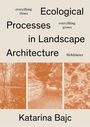 Text: "Ecological Processes in Landscape Architecture, Katarina Bajc, everything flows, everything grows, Birkhäuser."  
Drei orangefarbene Naturfotos.