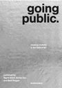 "going public. creating visibility in the field of art. published by Sigrid Adorf, Søenke Gau and Basil Rogger. DIAPHANES." Grauer Hintergrund.