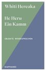 Whiti Hereaka, He Heru Ein Kamm; OBJEKTE WIDERSPRECHEN; DIAPHANES. Geometrisches Design in Grün und Blau.
