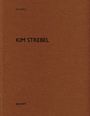 Text: "De aedibus", "KIM STREBEL", "QUART". 

Beschreibung: Brauner Hintergrund, minimalistisches Design.