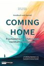 "COMING HOME: Psychedelische Erfahrungen nachhaltig integrieren", abstrakte farbige Linien, kleine Figur unten links.