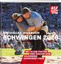 Offizielles Jahrbuch Schwingen 2026. Zwei Ringer in einem Wettkampf. Ein Logo mit einem Kreuz und roten Bögen oben rechts.