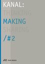 Kanal: Thinking, Making, Sharing / #2. Grauer Hintergrund, blau-weißer Text, Logo und Schrift "Park Books".