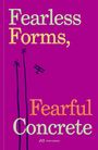 "Fearless Forms, Fearful Concrete" in großen Buchstaben, darunter Logo mit "PARK BOOKS", violetter Hintergrund mit Palmen.