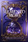 "JAMIE L. FARLEY, MEMENTO MORI, INSEL DER VERFLUCHTEN, STERNENSAND VERLAG." Ein violetter Schädel mit goldenen Ornamenten.