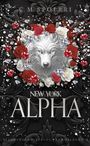 C. M. Spoerri, New York Alpha. Ein stilisierter Wolfskopf, umgeben von roten und weißen Rosen sowie glitzernden Edelsteinen.