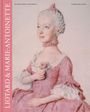 „LIOTARD & MARIE-ANTOINETTE“ schriftlich auf rosa Streifen. Illustration eines jungen Mädchens in rosa Kleid mit Rose.