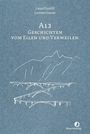 A13 Geschichten vom Eilen und Verweilen. Linard Bardill, Lorenzo Custer. Lineare Zeichnung von Bergen und Straßen.