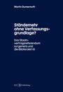 Dunkelblauer Hintergrund, weißer Text: "Ständemehr ohne Verfassungsgrundlage?" Autor: Martin Dumermuth. Unten EIZ Publishing Logo.