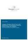 Andreas Hösli: Company Directors' Duty of Care in the Anthropocene: The Emerging Concept of Climate Change Due Diligence, Buch