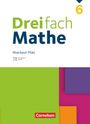 "Dreifach Mathe" und "Rheinland-Pfalz" stehen auf einem grünen, violetten, orangefarbenen Hintergrund; Ecke mit Zahl 6.
