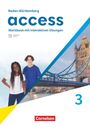 Text: "Baden-Württemberg access. Workbook mit interaktiven Übungen. 3. Cornelsen." Zwei Jugendliche und ein Bild der Tower Bridge.