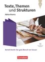 "Texte, Themen und Strukturen. Abiturthema. Bertolt Brecht: Der gute Mensch von Sezuan. Cornelsen Logo. Hände mit Tablet."