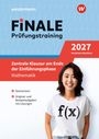 „FiNALE Prüfungstraining“, „2027 Nordrhein-Westfalen“, „Zentrale Klausur am Ende der Einführungsphase Mathematik“; Person lächelnd.