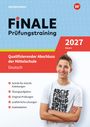 „FINALE Prüfungstraining 2027 Bayern“ steht auf einem Cover. Ein junger Mann lächelt und trägt ein alphabetisch bedrucktes T-Shirt.