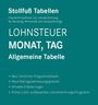 : Tabelle, Lohnsteuer 2025 Monat, Tag, Buch