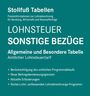 Text über Lohnsteuer und sonstige Bezüge mit Listenpunkten zur Lohnabrechnung auf blaugrünem Hintergrund.