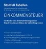 Blauer Hintergrund mit weißem Text: "Stollfuß Tabellen. EINKOMMENSTEUER mit Kinder- und Bedarfsfreibetragsoption."